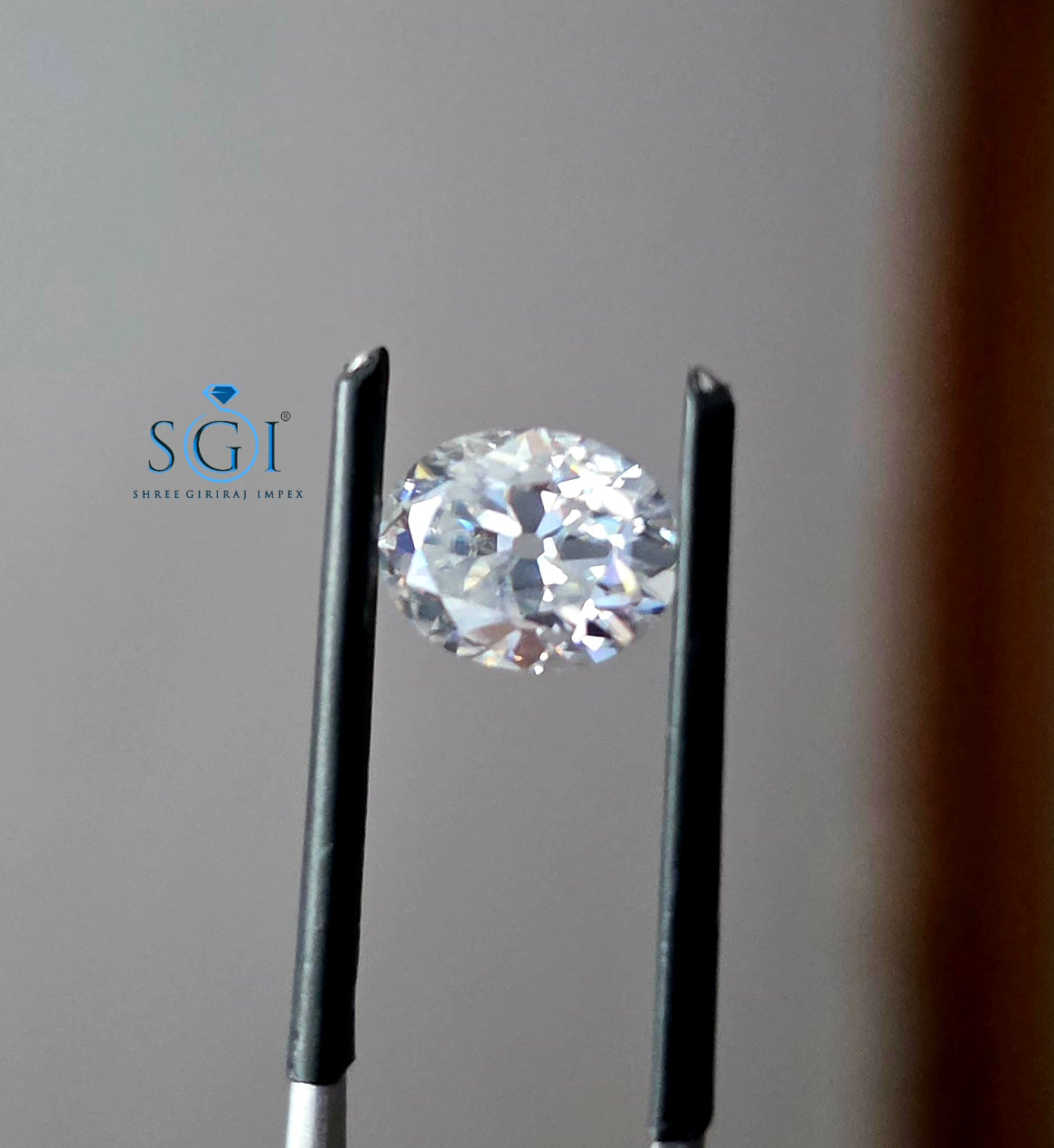 9×7mm Old Mine Oval Shape Moissanite 2.20CT | D Color VVS1 Premium Handmade Loose Stone | Natural Diamond Look