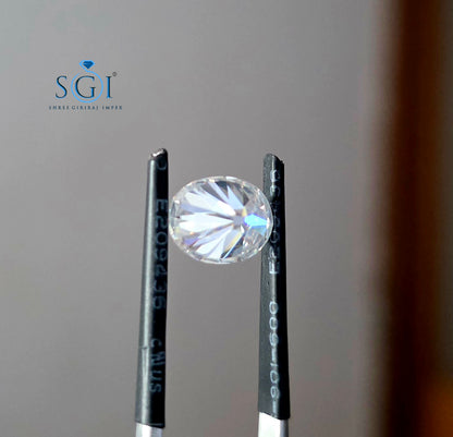 9×7mm Old Mine Oval Shape Moissanite 2.20CT | D Color VVS1 Premium Handmade Loose Stone | Natural Diamond Look