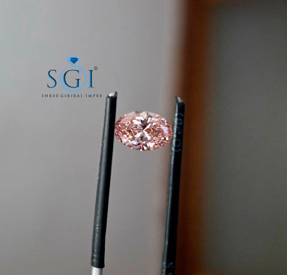 2.30Ct Vivid Pink Oval Lab-Grown Diamond | 7×10mm Premium CVD Loose Diamond