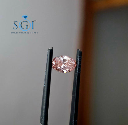 2.30Ct Vivid Pink Oval Lab-Grown Diamond | 7×10mm Premium CVD Loose Diamond