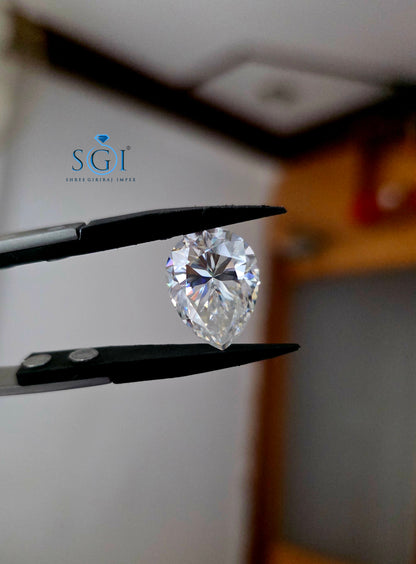 11.70Ct 13×18mm Pear Shape Moissanite Loose Stone | G Color VVS1 | Premium Diamond Look Gemstone