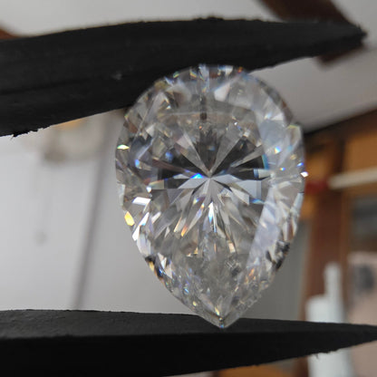 11.70Ct 13×18mm Pear Shape Moissanite Loose Stone | G Color VVS1 | Premium Diamond Look Gemstone
