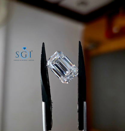 10 Ct 10×15mm White Moissanite Solitaire | D Color VVS1 | Handcrafted Diamond Look