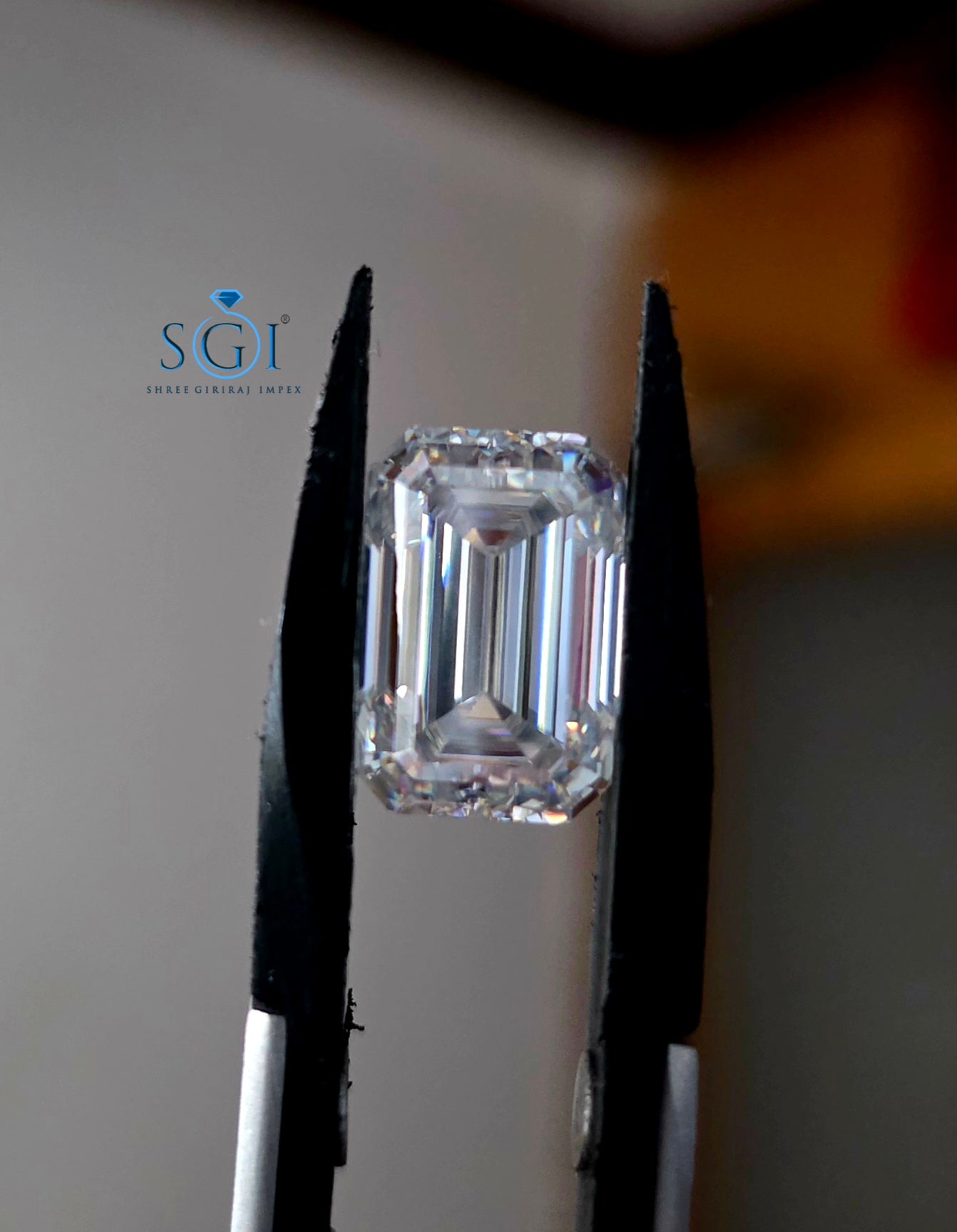 10 Ct 10×15mm White Moissanite Solitaire | D Color VVS1 | Handcrafted Diamond Look