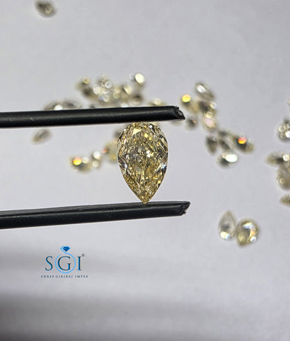 2 Ct Vivid Yellow Lab-Grown CVD Diamond Loose Stone | Non-Certified | Premium Brilliance