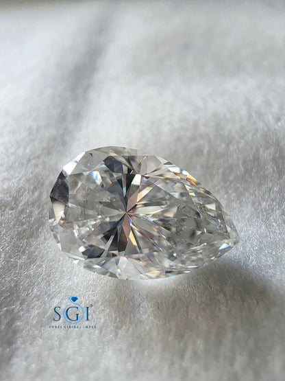 5.80 CT 10x15mm Pear Shape Moissanite  Premium Lab Created Loose Gemstone with Diamond-Like Brilliance