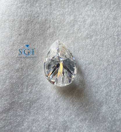 5.80 CT 10x15mm Pear Shape Moissanite  Premium Lab Created Loose Gemstone with Diamond-Like Brilliance