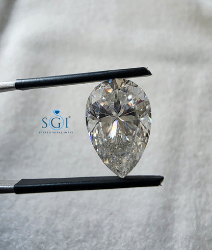 5.80 CT 10x15mm Pear Shape Moissanite  Premium Lab Created Loose Gemstone with Diamond-Like Brilliance