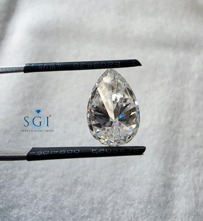 5.80 CT 10x15mm Pear Shape Moissanite  Premium Lab Created Loose Gemstone with Diamond-Like Brilliance