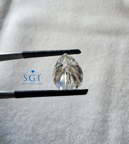 5.80 CT 10x15mm Pear Shape Moissanite  Premium Lab Created Loose Gemstone with Diamond-Like Brilliance