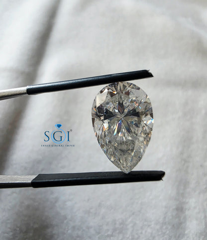 5.80 CT 10x15mm Pear Shape Moissanite  Premium Lab Created Loose Gemstone with Diamond-Like Brilliance