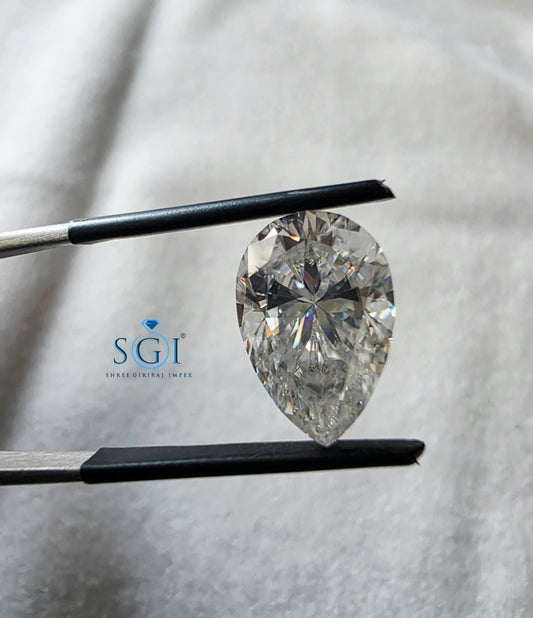 5.80 CT 10x15mm Pear Shape Moissanite  Premium Lab Created Loose Gemstone with Diamond-Like Brilliance