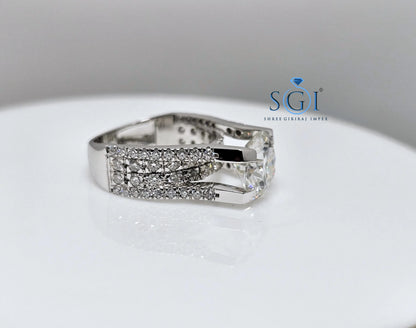 4 Carat Lab Created Diamond Ring – Solid Gold Wedding Band – Elegant & Ethical