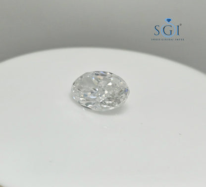 11.50ct Oval Iced Crushed Moissanite Diamond — Pendant Necklace, Engagement or Wedding Jewelry