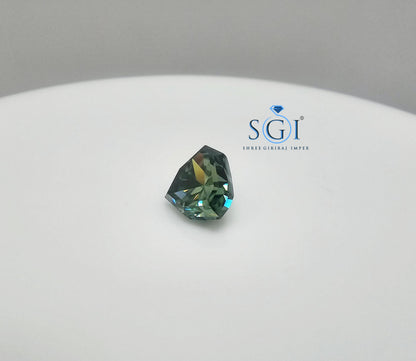 2ct Fancy Shield Green Moissanite Diamond – Ideal for Custom Rings, Pendants & Earrings