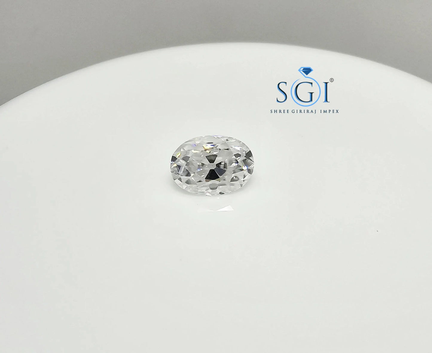3.25CT Old European Cut Oval Moissanite | 8x11mm Loose Stone | Vintage Style Diamond Alternative
