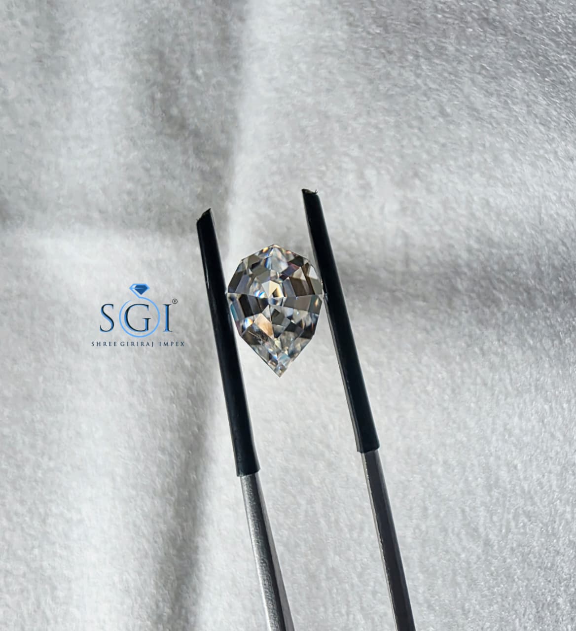 3 CT Step Cut Pear Shape Moissanite Loose Stone | Emerald Style Facets Lab Created Gemstone for Custom Jewelry