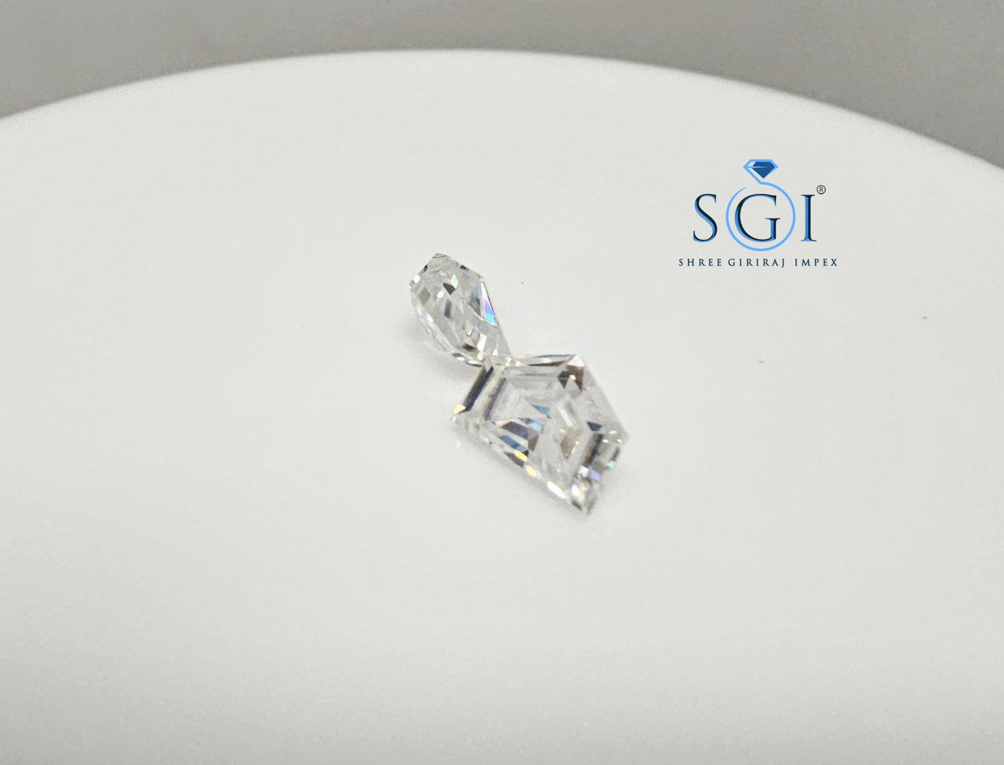 2.20ctw Square & Half Moon Moissanite Diamonds: Elegant Jewelry Design