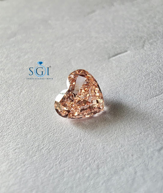 1 CT Vivid Pink Heart Shape Lab Grown Diamond | Fancy Pink Premium Loose Diamond for Custom Jewelry