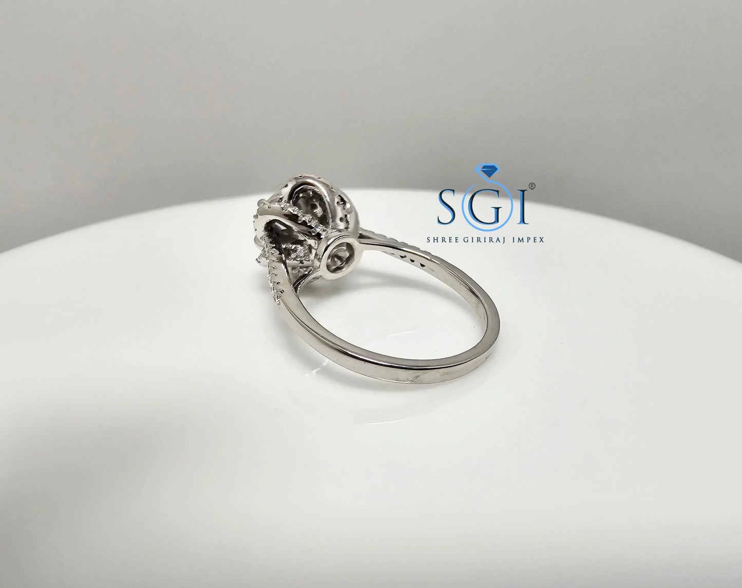 925 Sterling Silver Vintage Ring – 2.5ctw Moissanite Diamond Solitaire