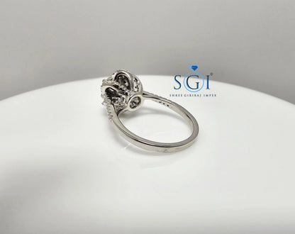 925 Sterling Silver Vintage Ring – 2.5ctw Moissanite Diamond Solitaire