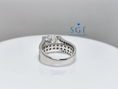 4 Carat Lab Created Diamond Ring – Solid Gold Wedding Band – Elegant & Ethical