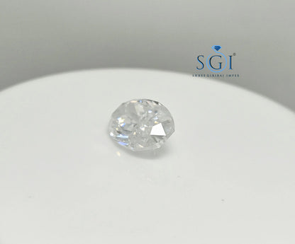 11.50ct Oval Iced Crushed Moissanite Diamond — Pendant Necklace, Engagement or Wedding Jewelry