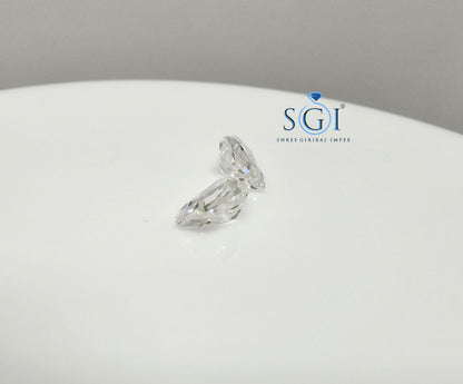 2.20ctw Square & Half Moon Moissanite Diamonds: Elegant Jewelry Design