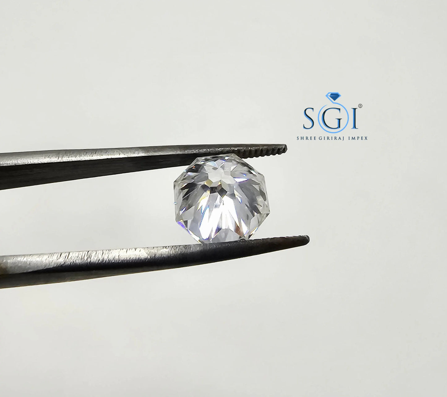 4.04 Ct Octagonal Modified Brilliant Cut White Moissanite Diamond Ideal for Fine Jewellery Settings