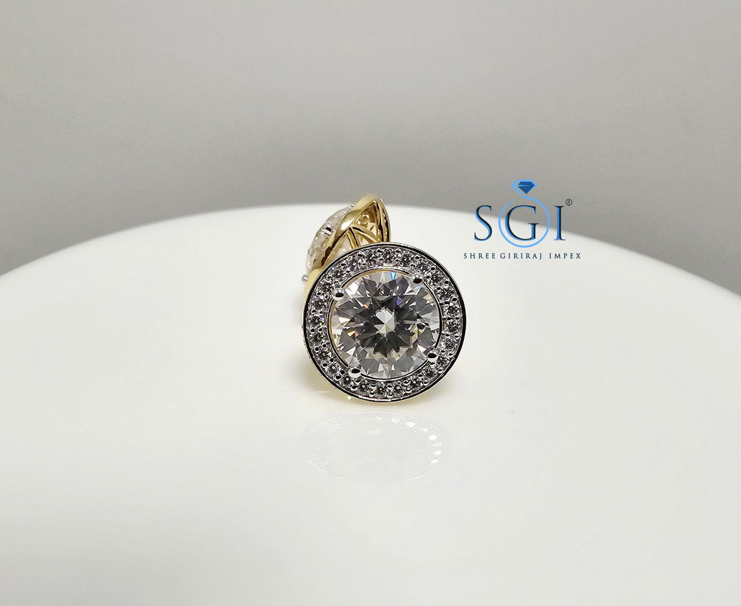 4.72 Ct White Moissanite Diamond Luxurious Earrings in 14K Hallmarked Gold Elegant Fine Jewelry