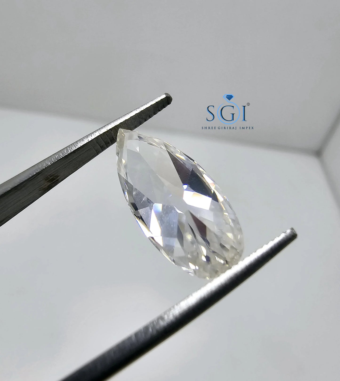 Pear Shape Moissanite Diamond: 5 Carat Old European Cut