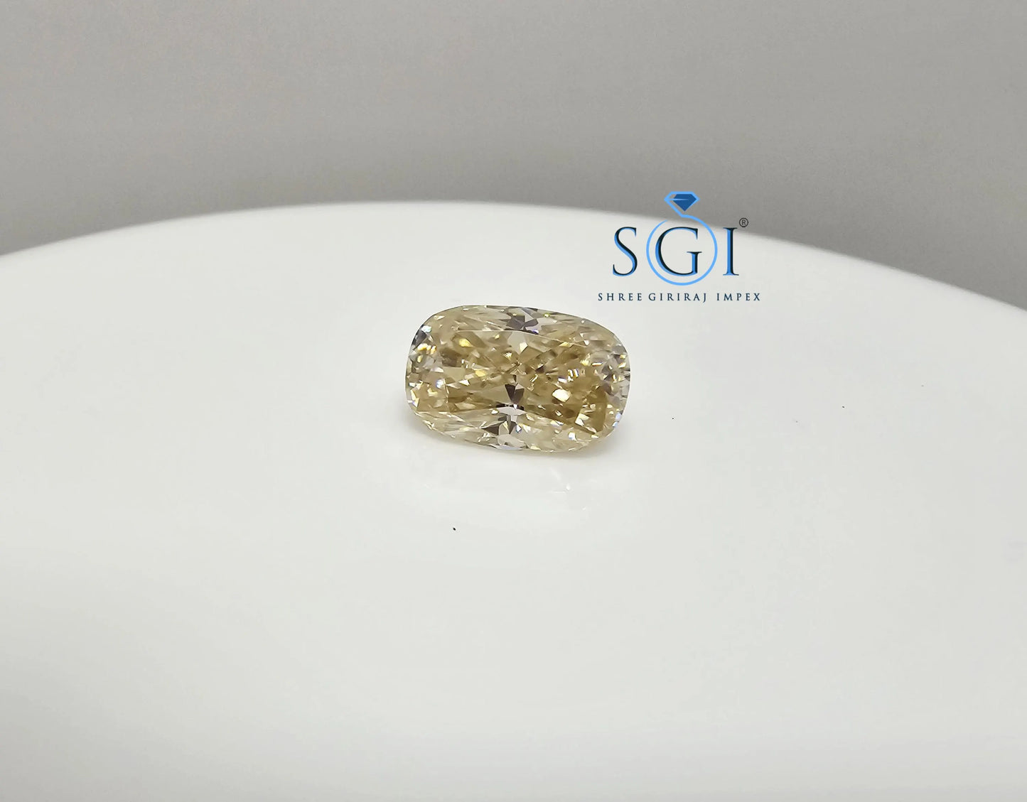 3.50 Ct Canary Yellow Oval Moissanite Diamond: 8x12mm Gemstone