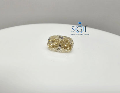 3.50 Ct Canary Yellow Oval Moissanite Diamond: 8x12mm Gemstone
