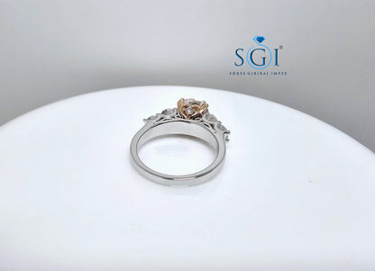 4.15ctw Lab Grown Diamond Five Stone White Gold Engagement Ring
