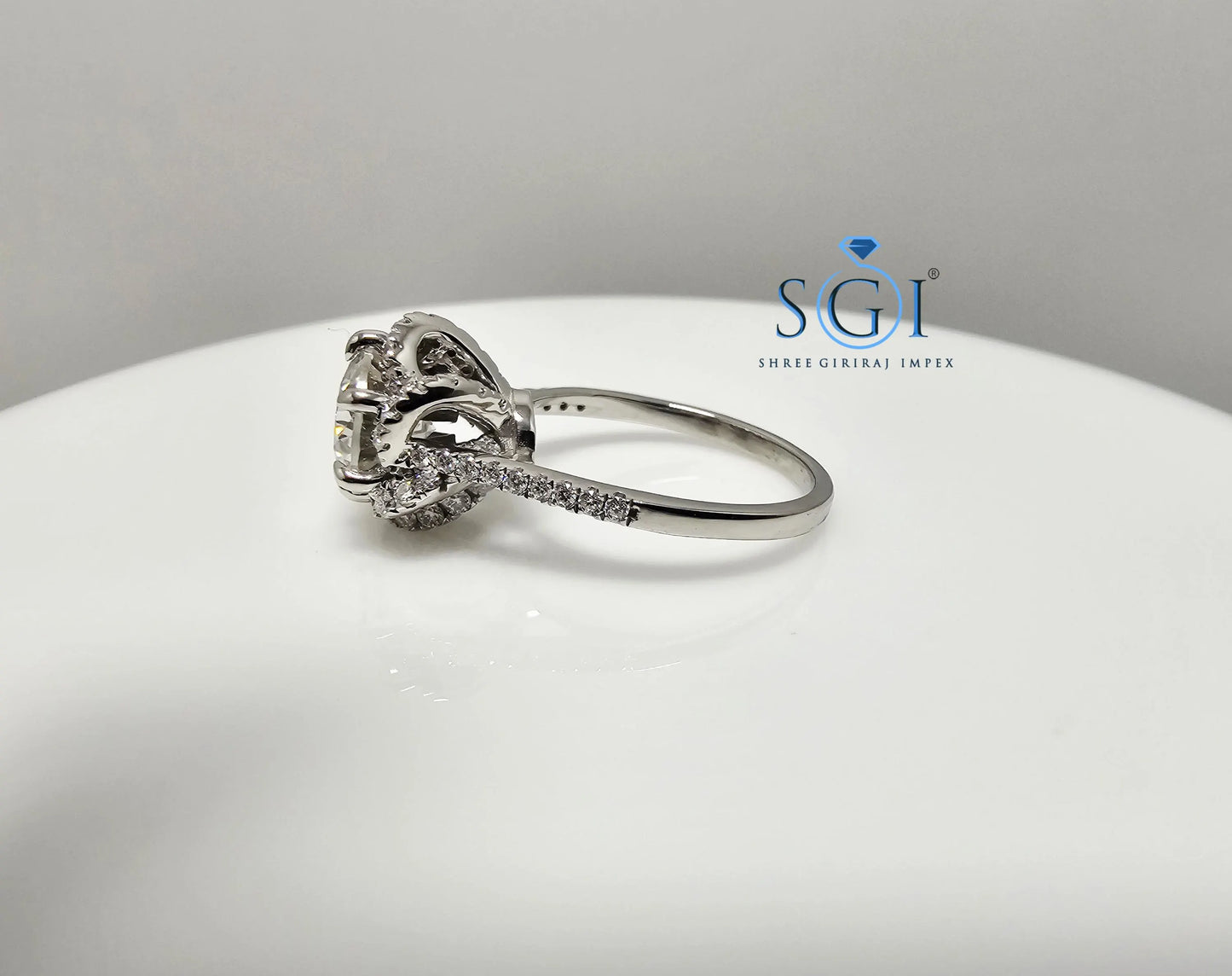 925 Sterling Silver Vintage Ring – 2.5ctw Moissanite Diamond Solitaire