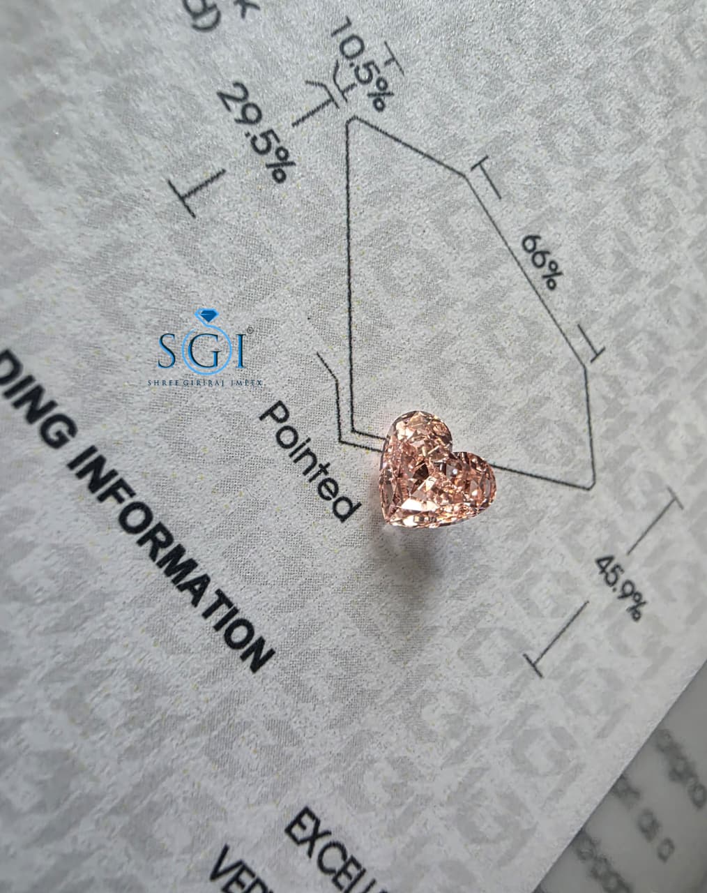 1 CT Vivid Pink Heart Shape Lab Grown Diamond | Fancy Pink Premium Loose Diamond for Custom Jewelry