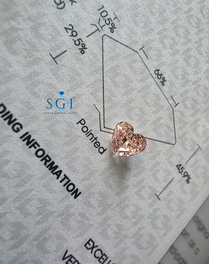 1 CT Vivid Pink Heart Shape Lab Grown Diamond | Fancy Pink Premium Loose Diamond for Custom Jewelry