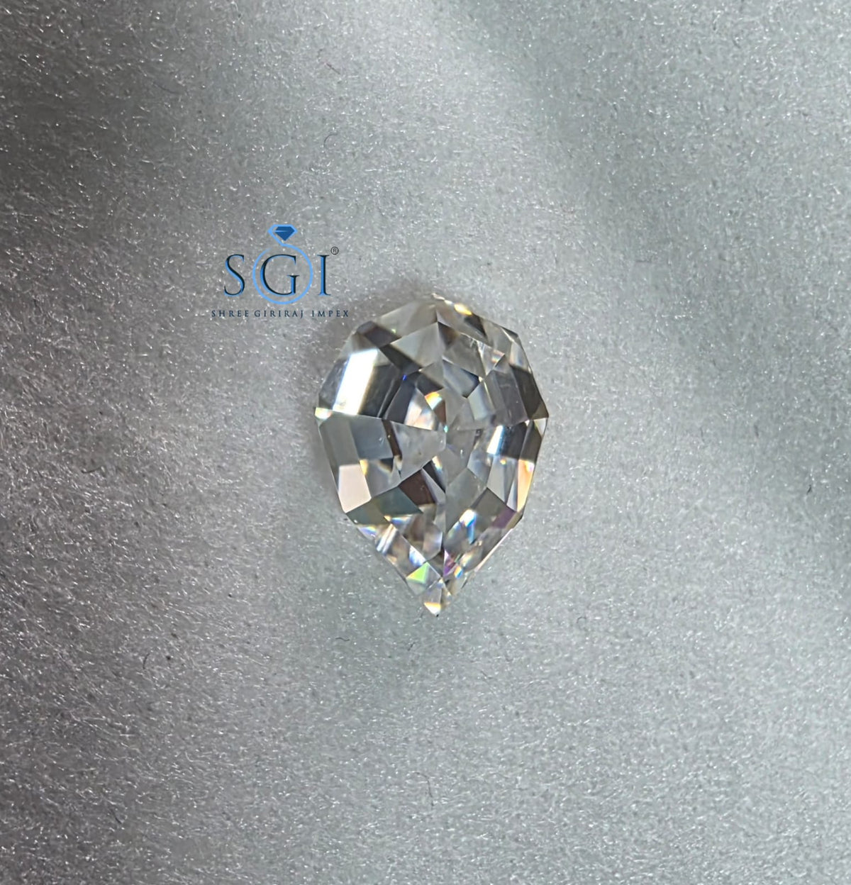 3 CT Step Cut Pear Shape Moissanite Loose Stone | Emerald Style Facets Lab Created Gemstone for Custom Jewelry