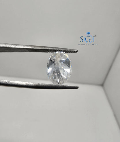 3.25CT Old European Cut Oval Moissanite | 8x11mm Loose Stone | Vintage Style Diamond Alternative