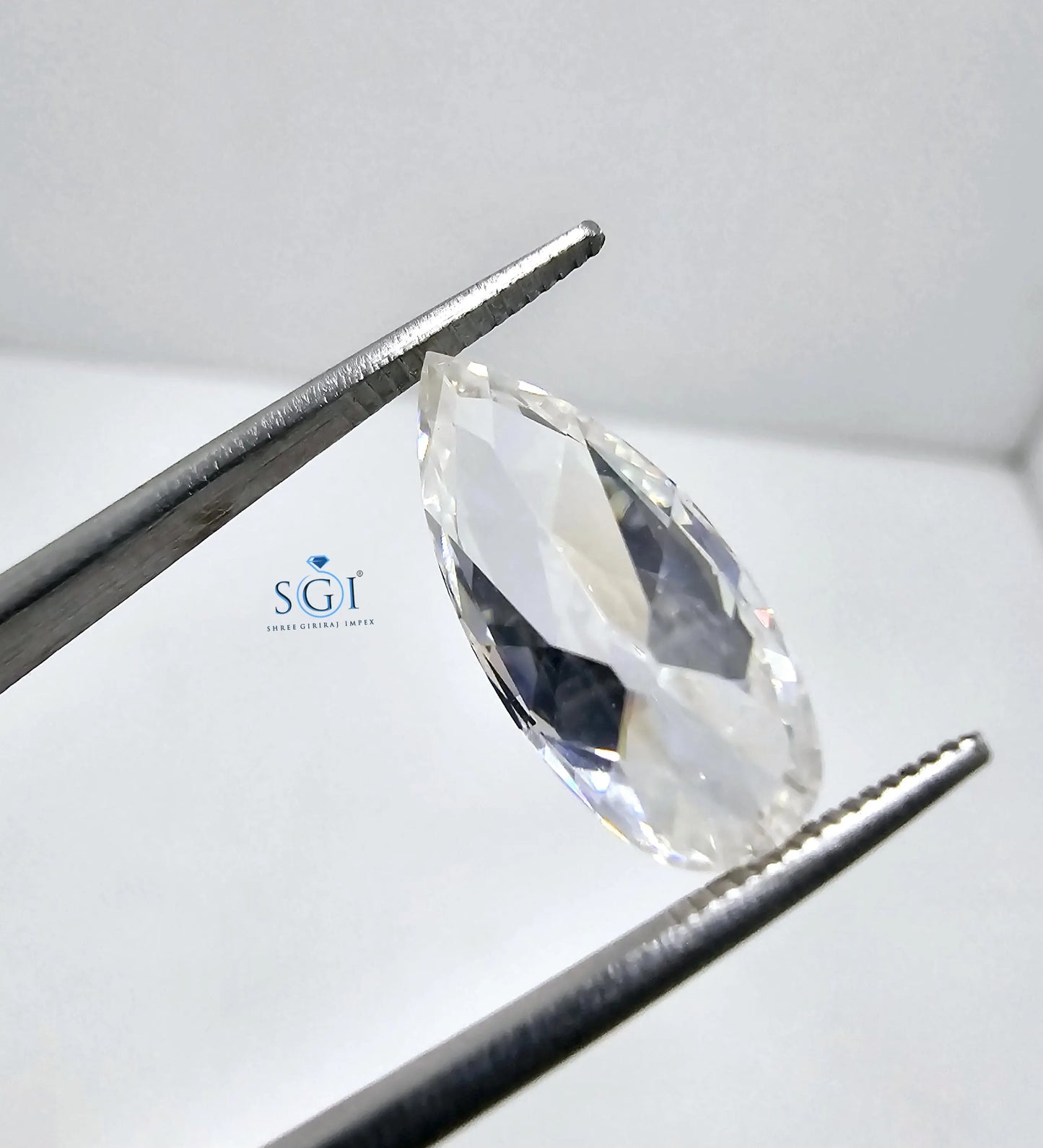 Pear Shape Moissanite Diamond: 5 Carat Old European Cut