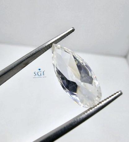 Pear Shape Moissanite Diamond: 5 Carat Old European Cut