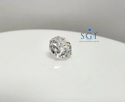 4.04 Ct Octagonal Modified Brilliant Cut White Moissanite Diamond Ideal for Fine Jewellery Settings