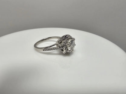 925 Sterling Silver Vintage Ring – 2.5ctw Moissanite Diamond Solitaire