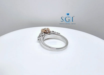 4.15ctw Lab Grown Diamond Five Stone White Gold Engagement Ring