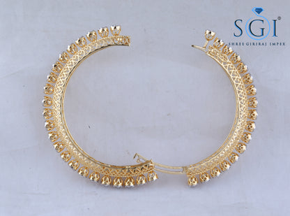 10ctw  Round White D vvs1 Moissanite Diamond  Floral Real Diamonds Bridal Wear Bangle cum Bracelete, Round Diamond Bangle, 14K Diamond Gold Womens Bangle ,Gift for Mom