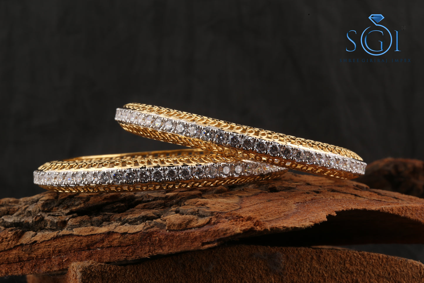 15ctw Moissanite Round Cut Diamond Bangles, Elegance Diamond Bangle, Set Of 2 Single Diamond Line Bangle Set, Party Wear Bangles For Womens, Bridal Wear Bangles, Gift For Mom