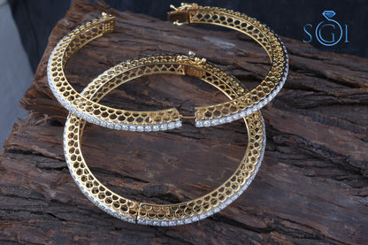 15ctw Moissanite Round Cut Diamond Bangles, Set Of 2 Bangles Bracelets, Bracelets, Indian Bangles and Bracelets, Real Gold Diamond Bangle Bracelets For Ladies, Traditional Bangles Collection For Womens