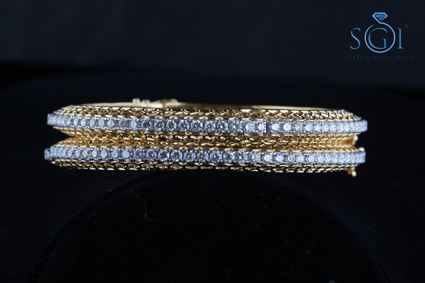 15ctw Moissanite Round Cut Diamond Bangles, Set Of 2 Bangles Bracelets, Bracelets, Indian Bangles and Bracelets, Real Gold Diamond Bangle Bracelets For Ladies, Traditional Bangles Collection For Womens