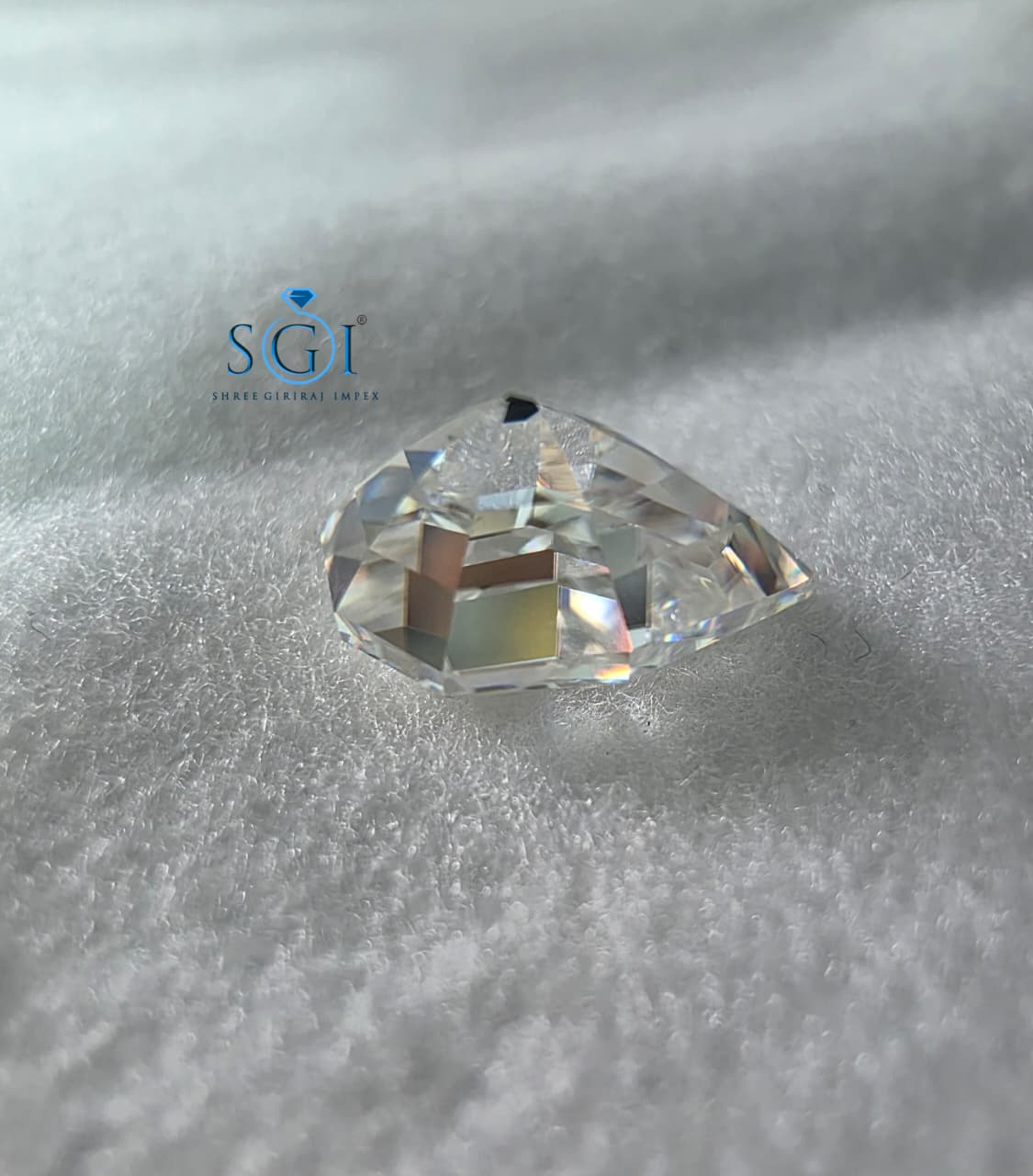 3 CT Step Cut Pear Shape Moissanite Loose Stone | Emerald Style Facets Lab Created Gemstone for Custom Jewelry