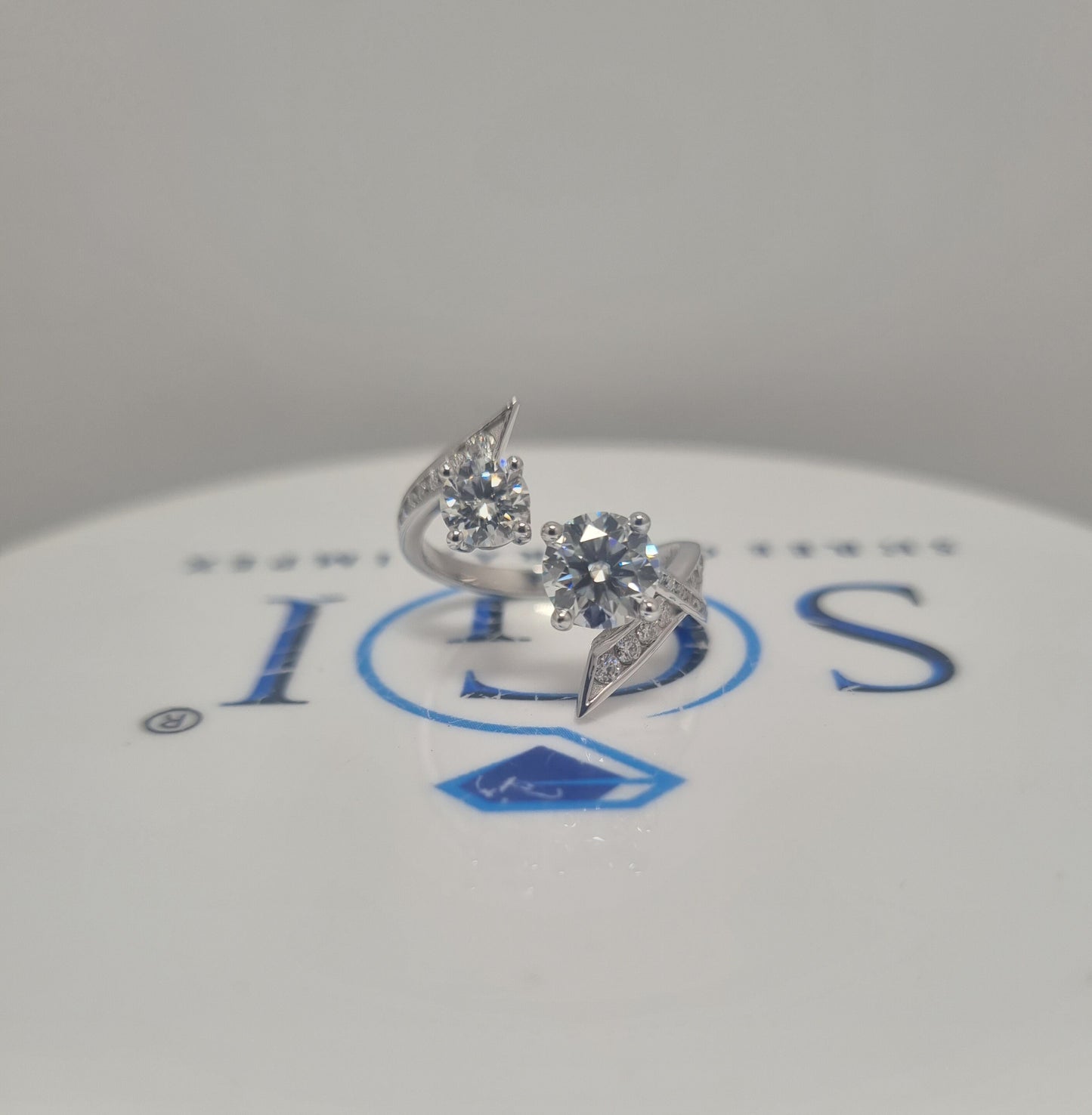 1.8ctw Lab-Grown Diamond Engagement Ring: White Gold, EF VVS/VS